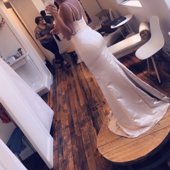 Champagne color bridesmaids dress, size 6. - Picture 2 of 4